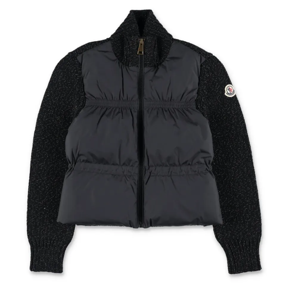 Cardigan med vattert frontpanel