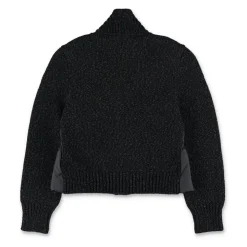 Cardigan med vattert frontpanel