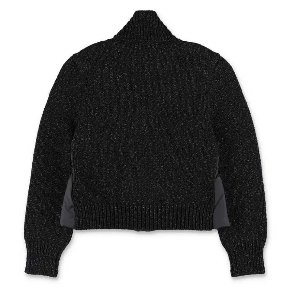 Cardigan med vattert frontpanel