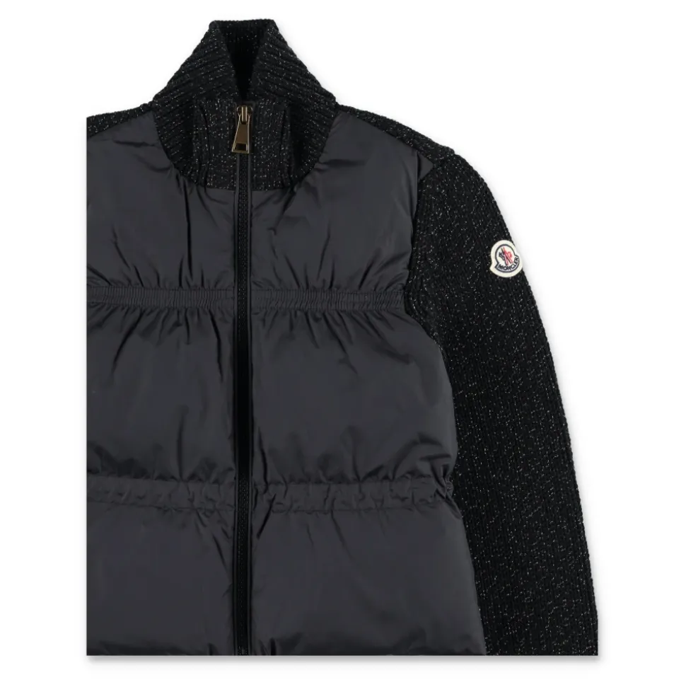 Cardigan med vattert frontpanel