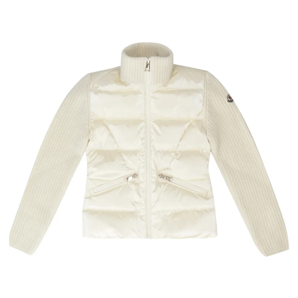 Cardigan med vattert frontpanel