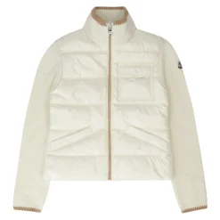 Cardigan med vattert frontpanel