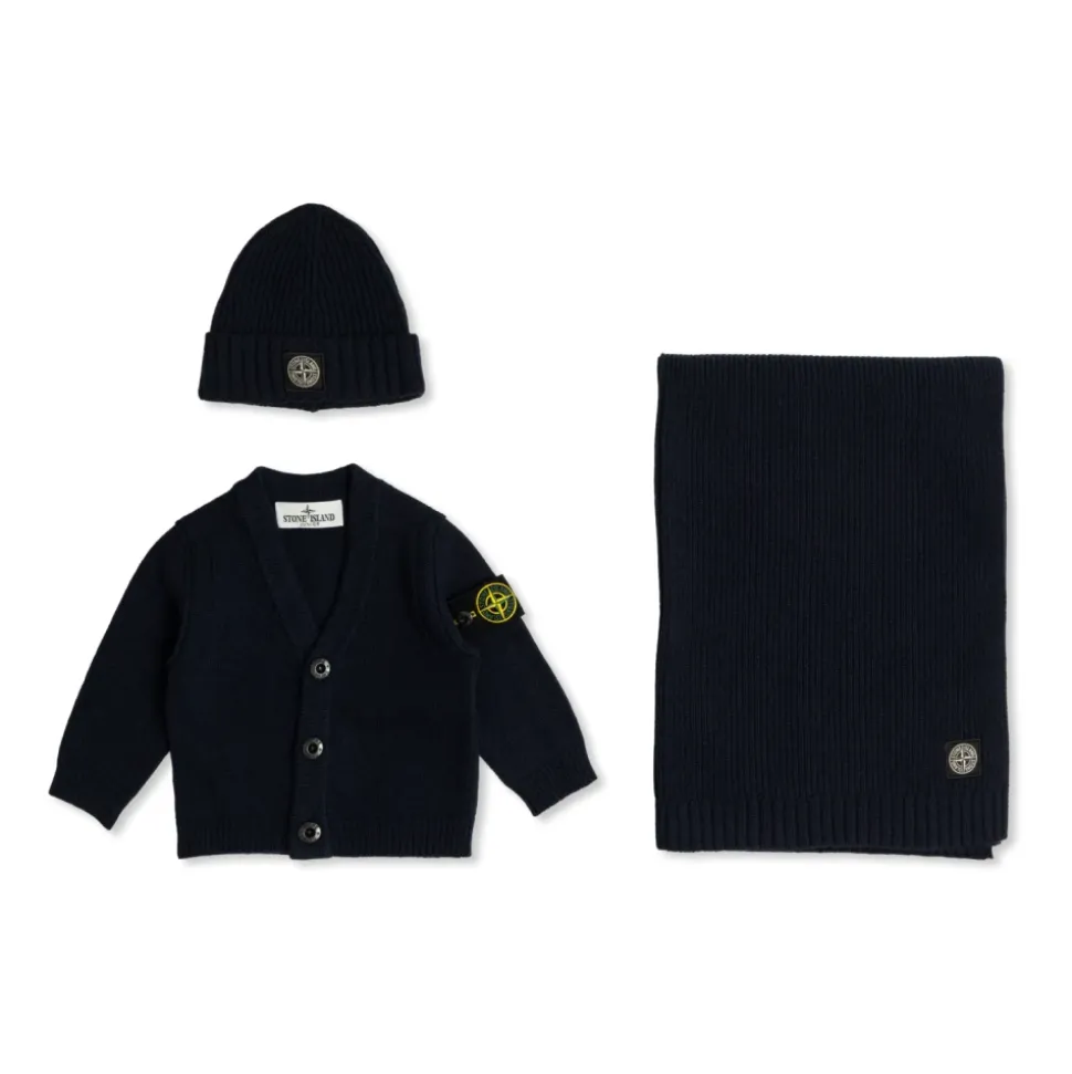 Cardigan, Skjerf og Hatt Sett