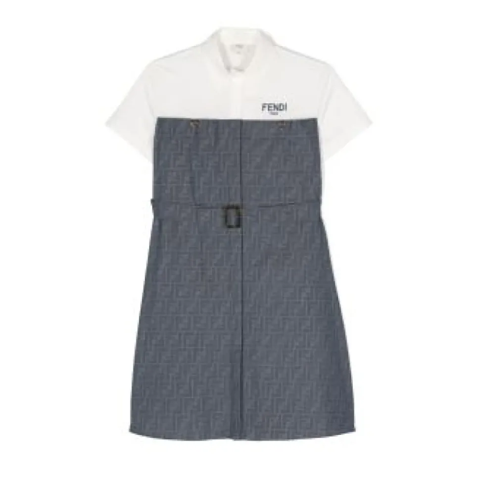 Chambray Kjole Mørkeblå Denim