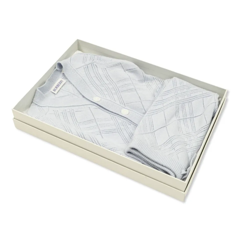 Check Cashmere Two-piece Set