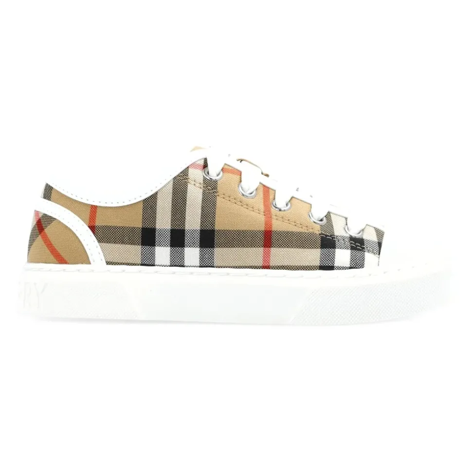 Check Cotton Sneakers