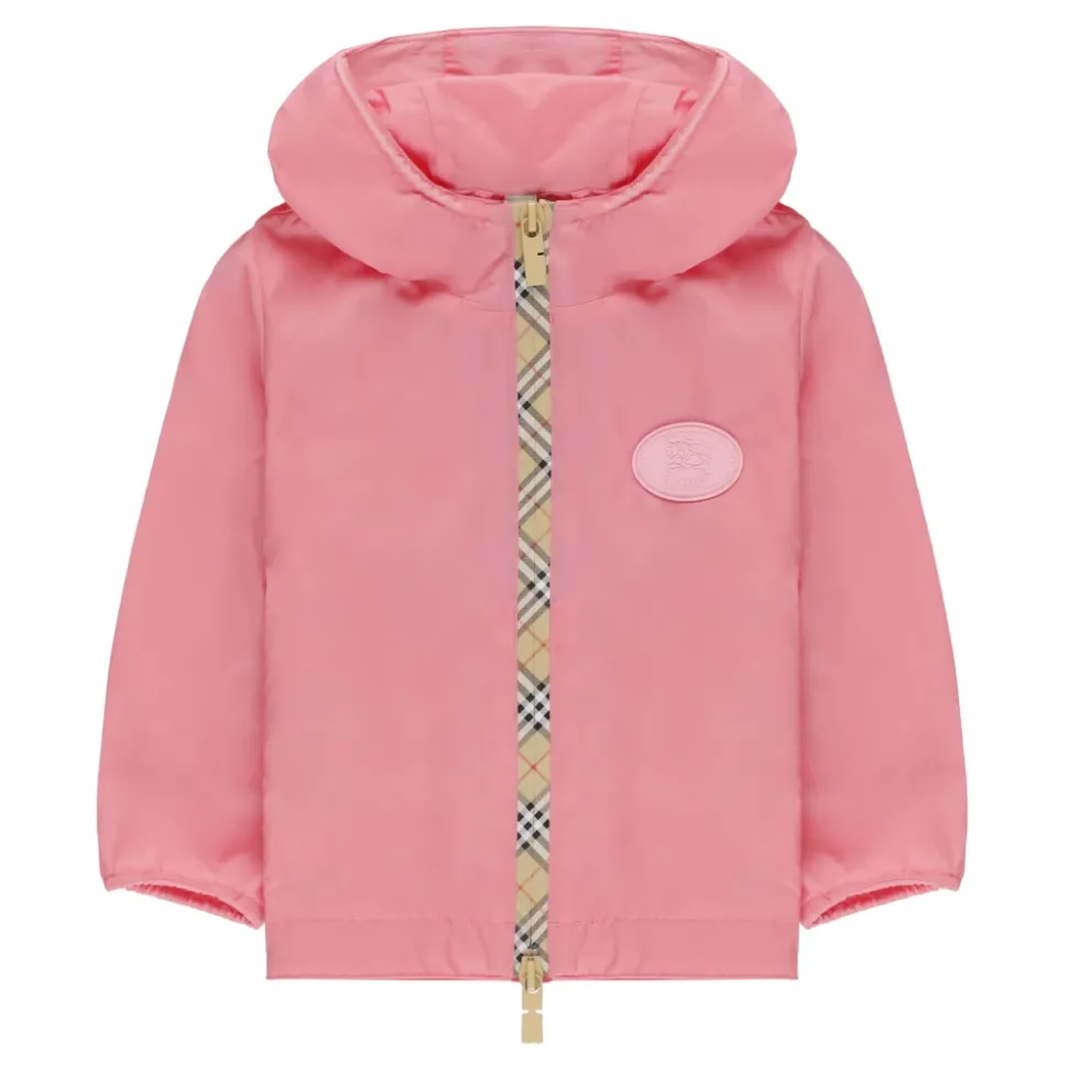 Checker-tape Nylon Hooded Jacket