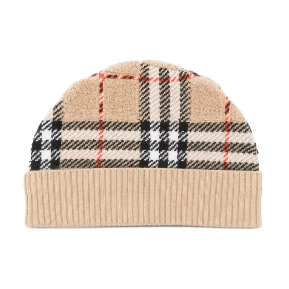Check Wool Beanie