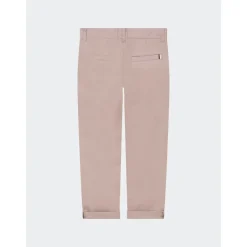 Chino bukser i ensfarget med stretch