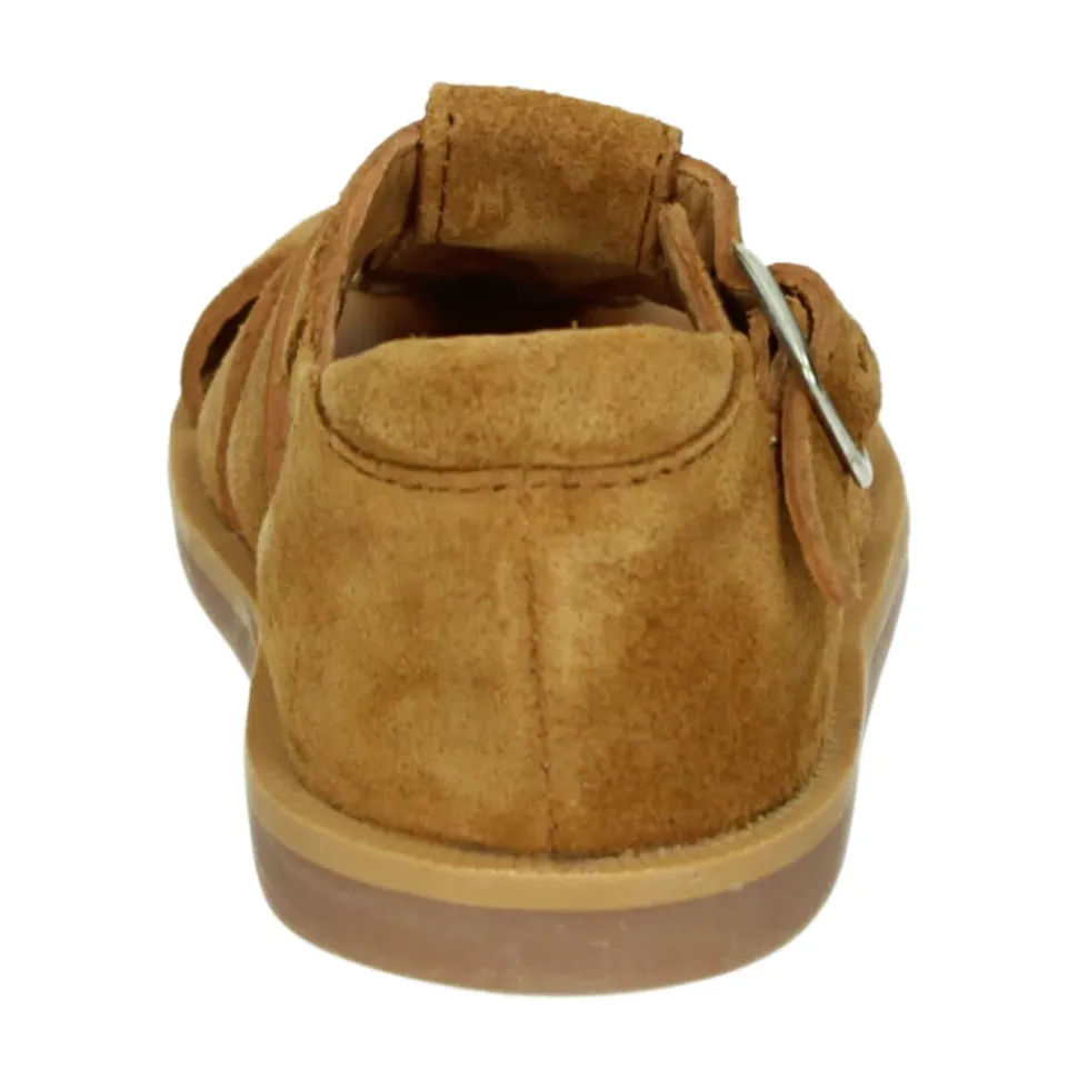 Cognac Suede Sandal POPPY DADDY