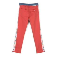 Colour-Blocked Logo Tape Jeans