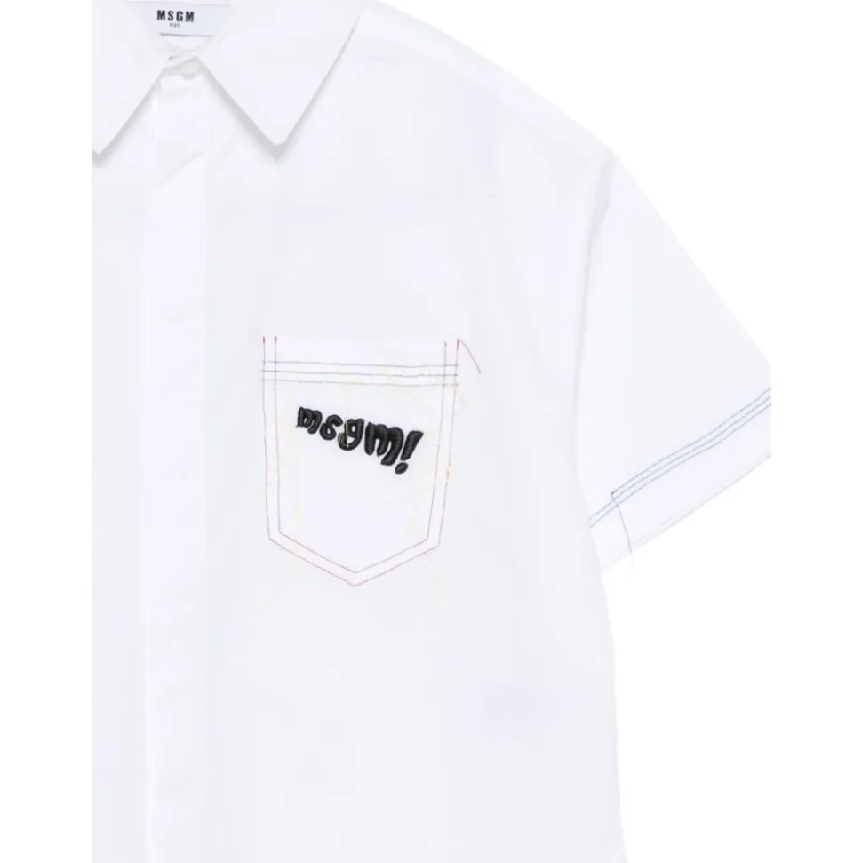 Contrast-stitch Shirt