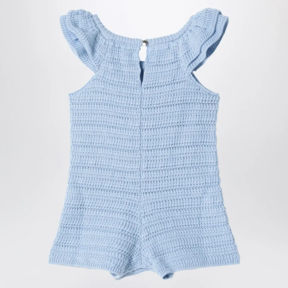 Cotton Knitted Logo Playsuit