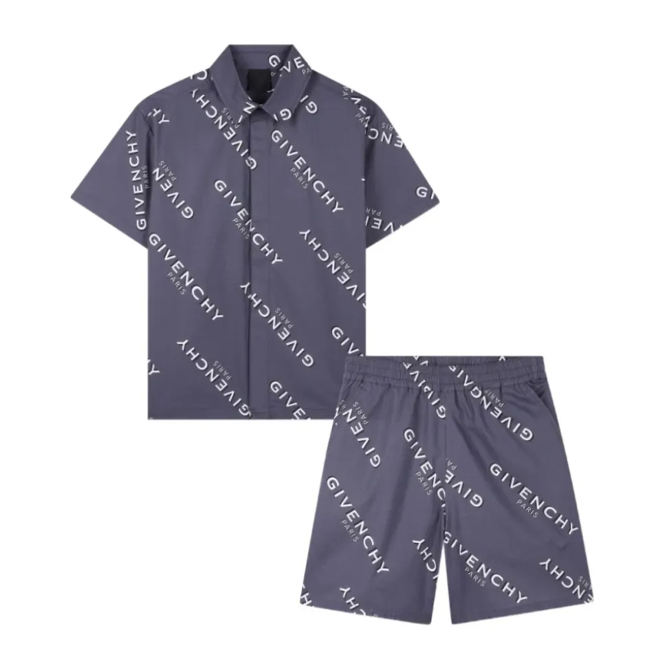 Cotton Logo Shirt and Shorts Set