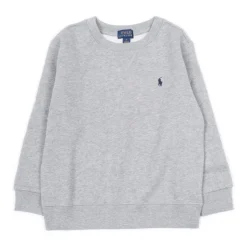 Crewneck-genser med brodert Polospiller