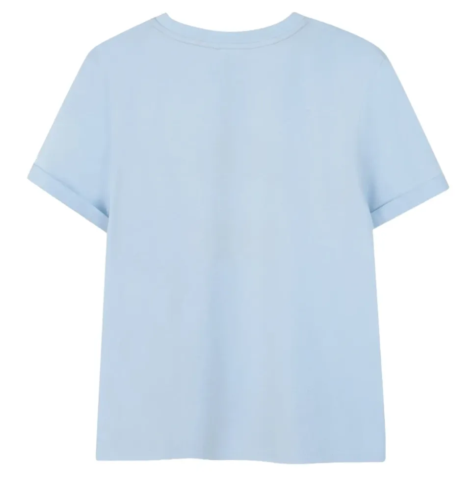 Crew Neck T-Shirt with Paris Grosgrain Patch