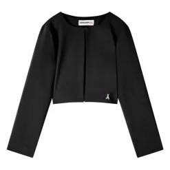 Cropped Crepe Jacket