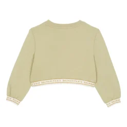 Cropped genser med strikk