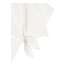 Cropped T-skjorte med frontstropper og logo trykk