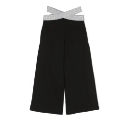 Crossover-Strap Wide Leg Trousers