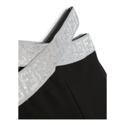 Crossover-Strap Wide Leg Trousers