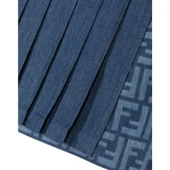 Denim bomullskjole med monogram
