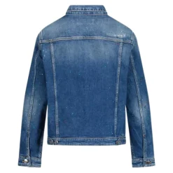 Denimjakke for barn med malingssprut