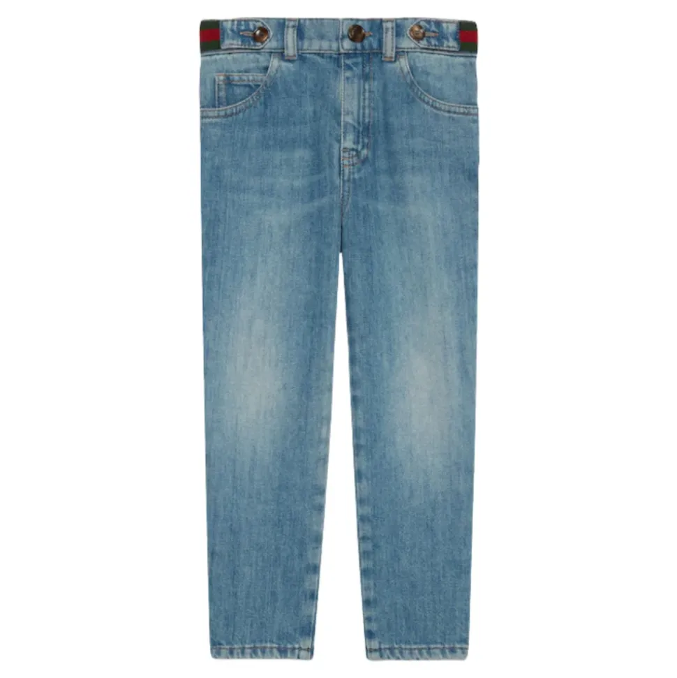 Denim Jeans med Web-detalj