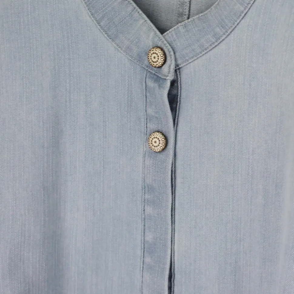 Denimkjole med avtagbart midjebelte