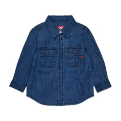 Denimskjorte med brodert logo