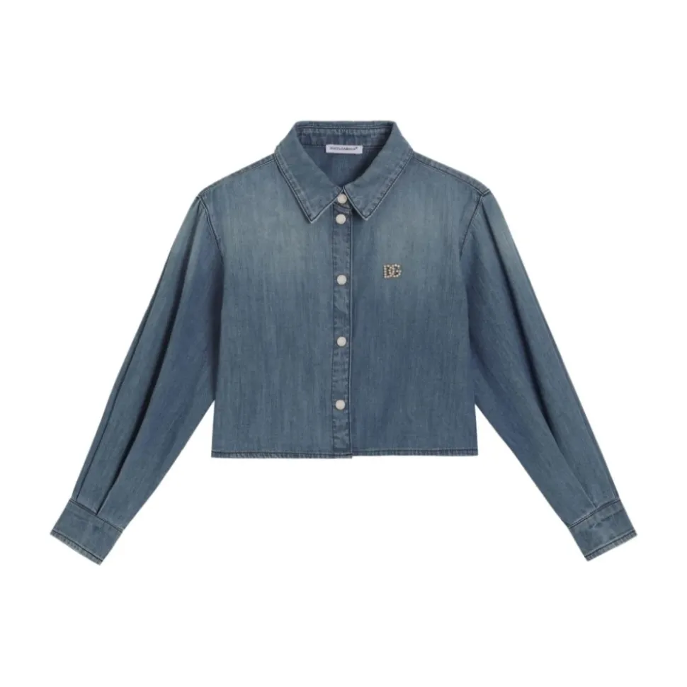 Denimskjorte med DG-logo