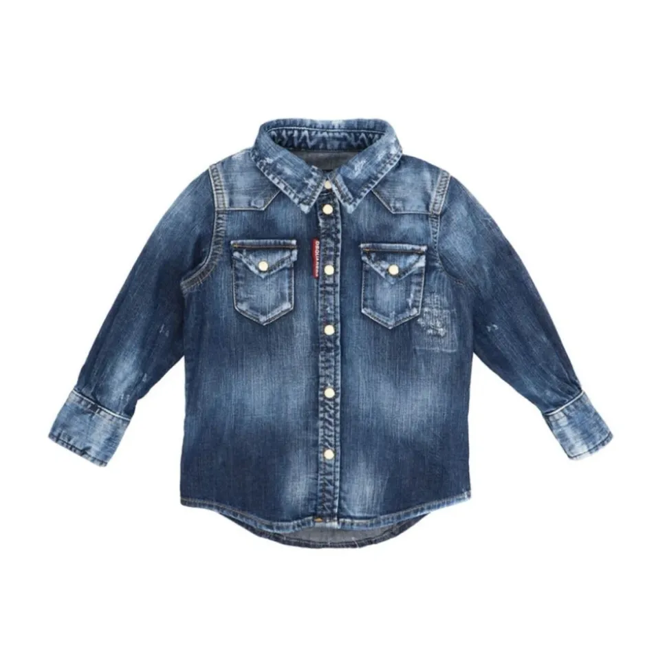 Denimskjorte med logo
