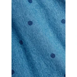Denim Turtleneck-kjole med stropper