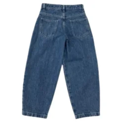 Denim Wide Leg Jeans med Logobroderi
