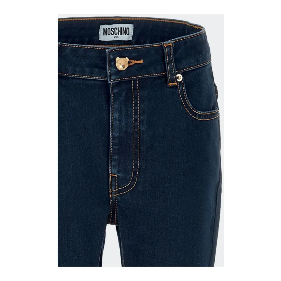 Elastiske denim-bukser
