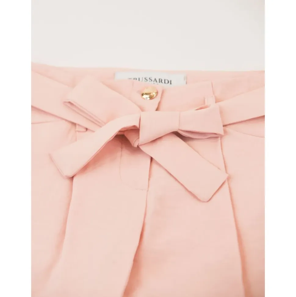 Elegant rosa bukser med sløyfebånd