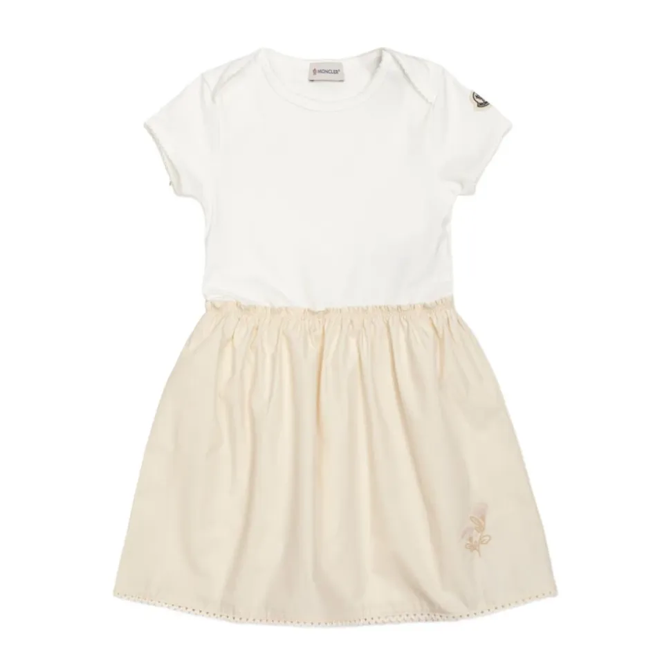 Embroidered Flower Cotton Blend Dress