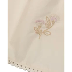 Embroidered Flower Cotton Blend Dress