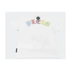 Embroidered T-shirt Round Neck SS with Crystals Skull