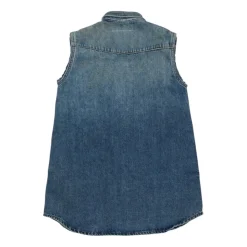Ermeløs denimkjole
