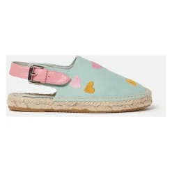Espadrillas in Tela con Ricamo Cuore
