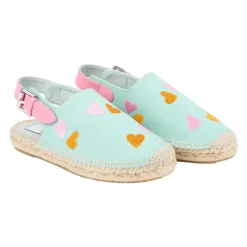 Espadrillas in Tela con Ricamo Cuore