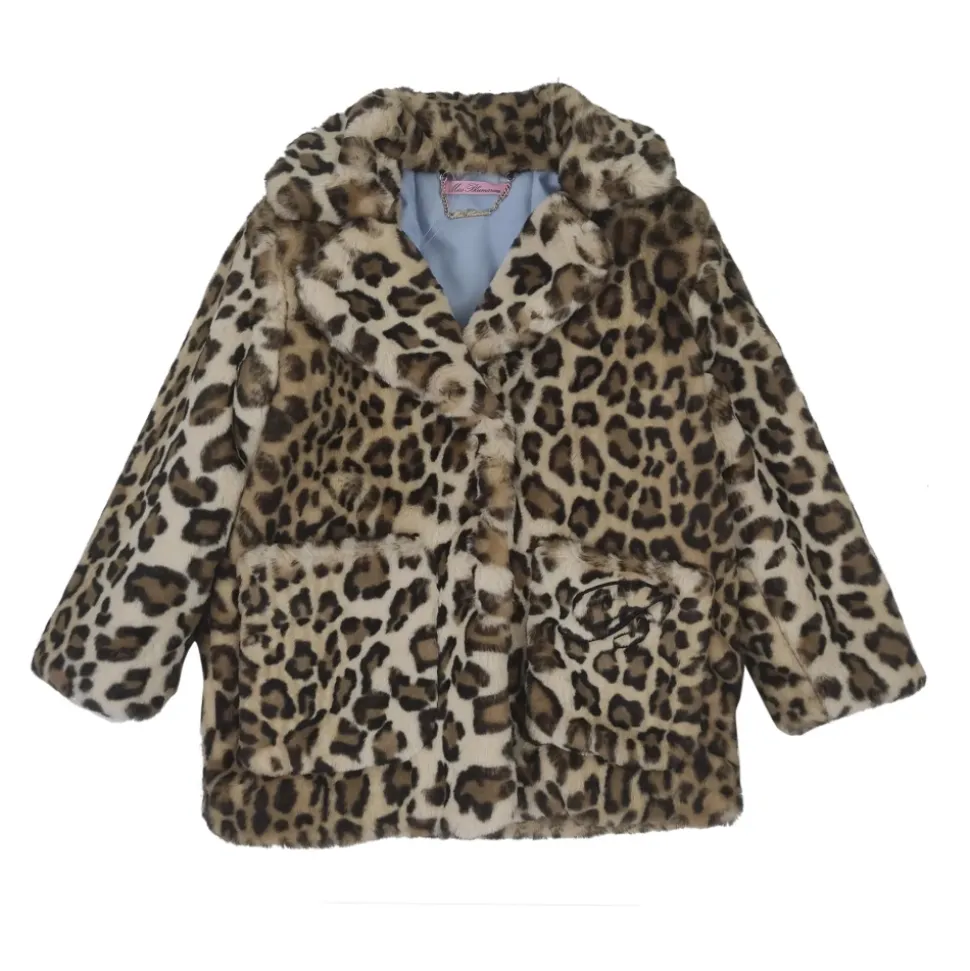 Faux-fur animalier jakke