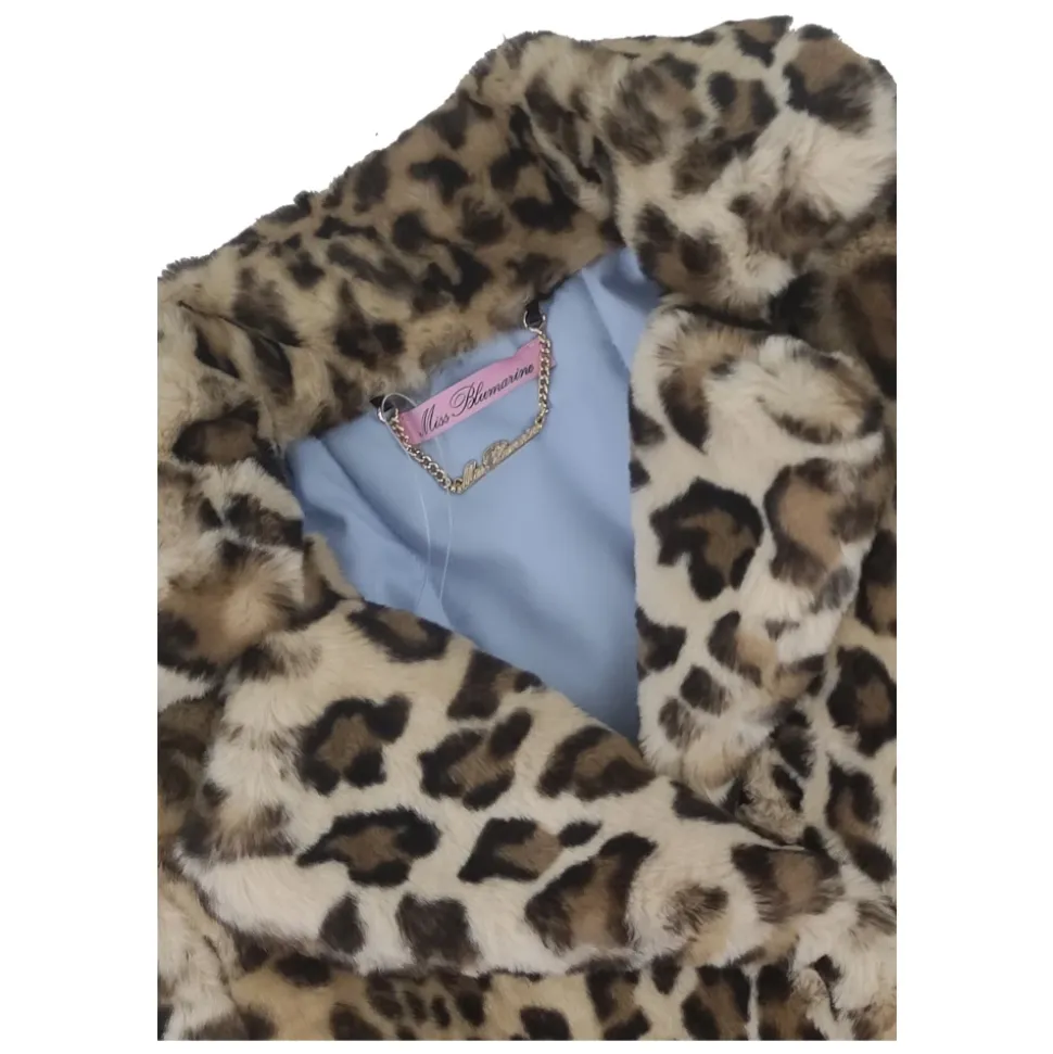Faux-fur animalier jakke