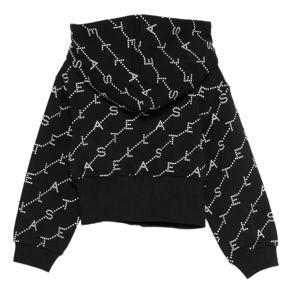 Felpa con zip Cappuccio Orlo a coste