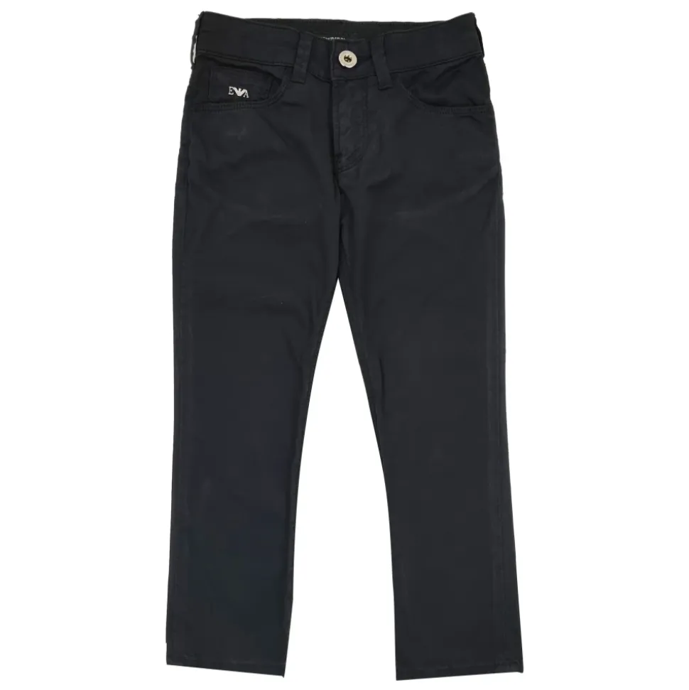 Five-pocket bukser med metallogoer