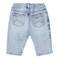 Five-pocket jeans med elastisk linning bak