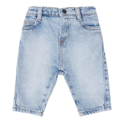 Five-pocket jeans med elastisk linning bak