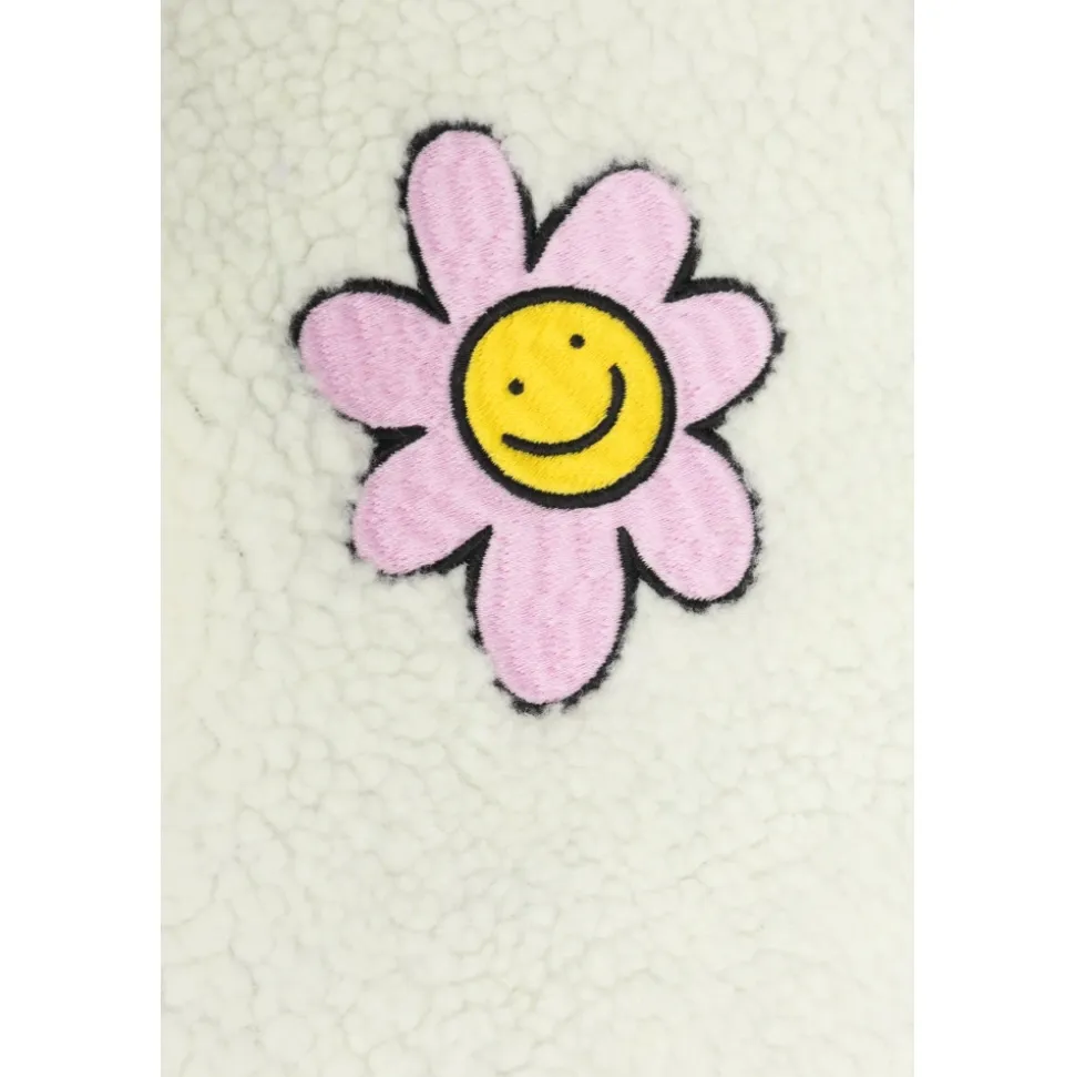 Fleece med et blomstermotiv