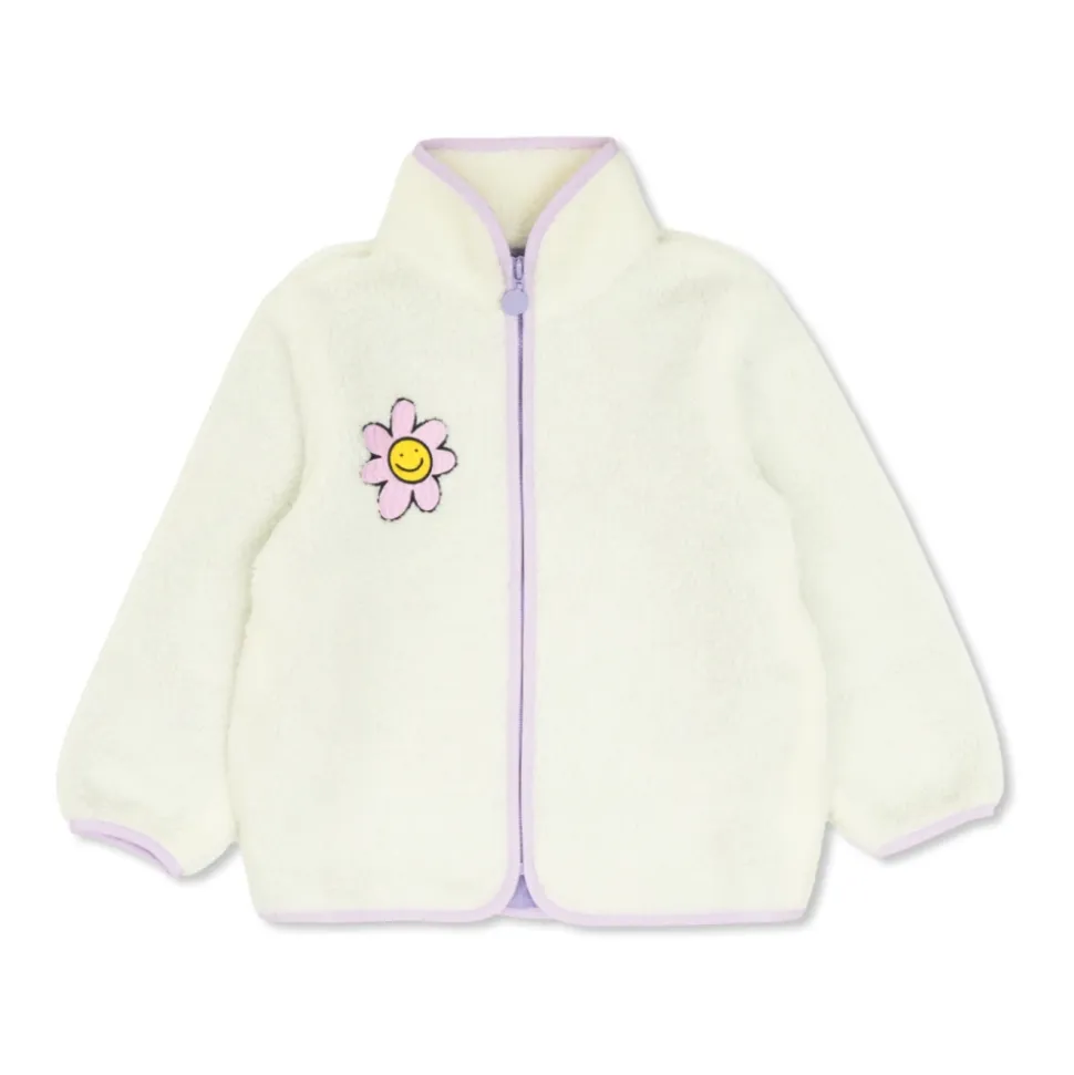 Fleece med et blomstermotiv